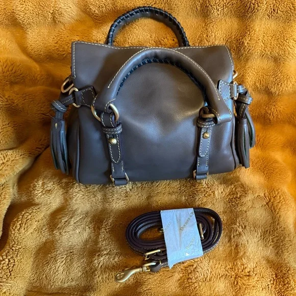 Florentine Micro Satchel Elephant NWOT Dooney & Bourke Leather - Picture 2 of 8